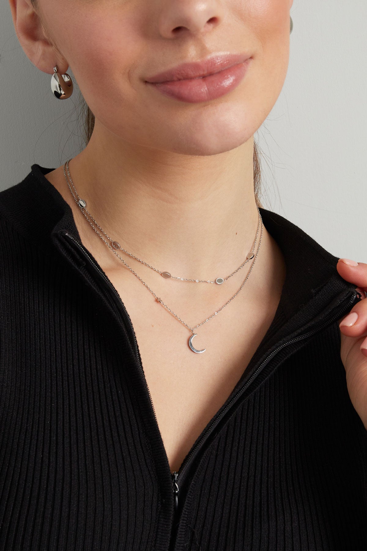 necklace moon with star