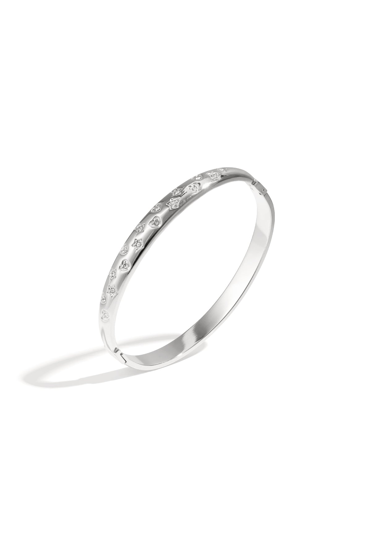 Stainless Steel Casual Polka Dots Bangle