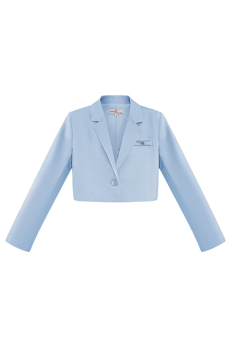 Cropped blazer - off-white