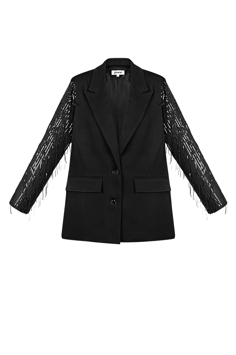 Blazer glitter sleeves - Red