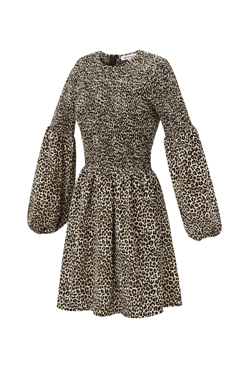 Leopard Mini Dress - Brown