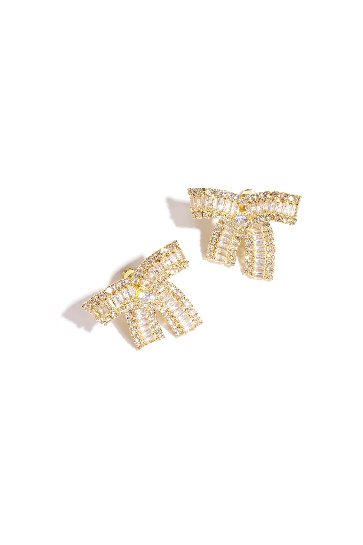 Copper Stud Earrings Bow Knot Elegant Christmas Luxurious Series Women's jewelry