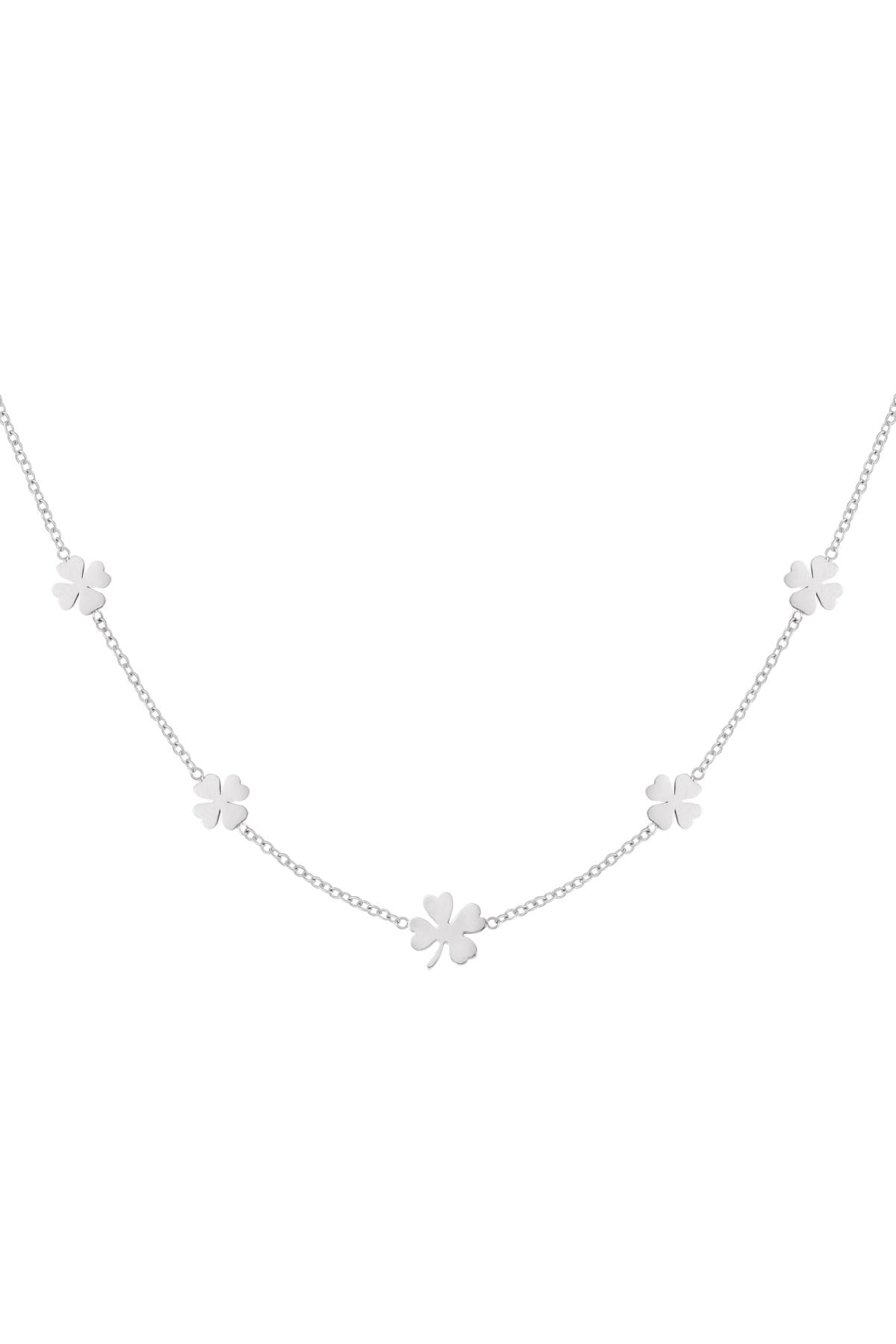 Necklace 5 clovers Gold Color Stainless Steel