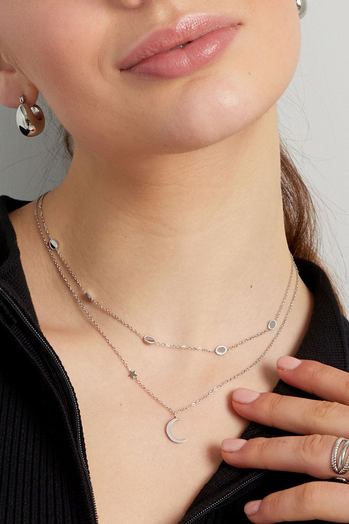 necklace moon with star