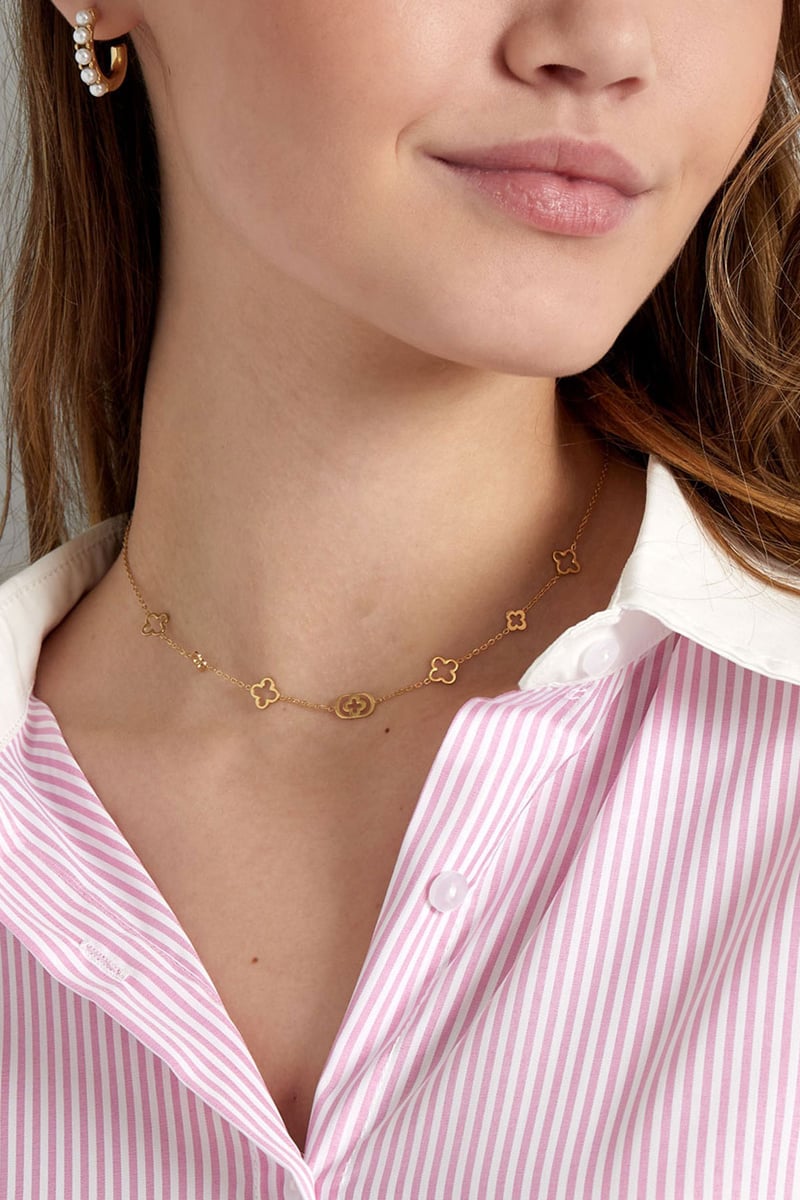 Classic four-leaf clover charm necklace
