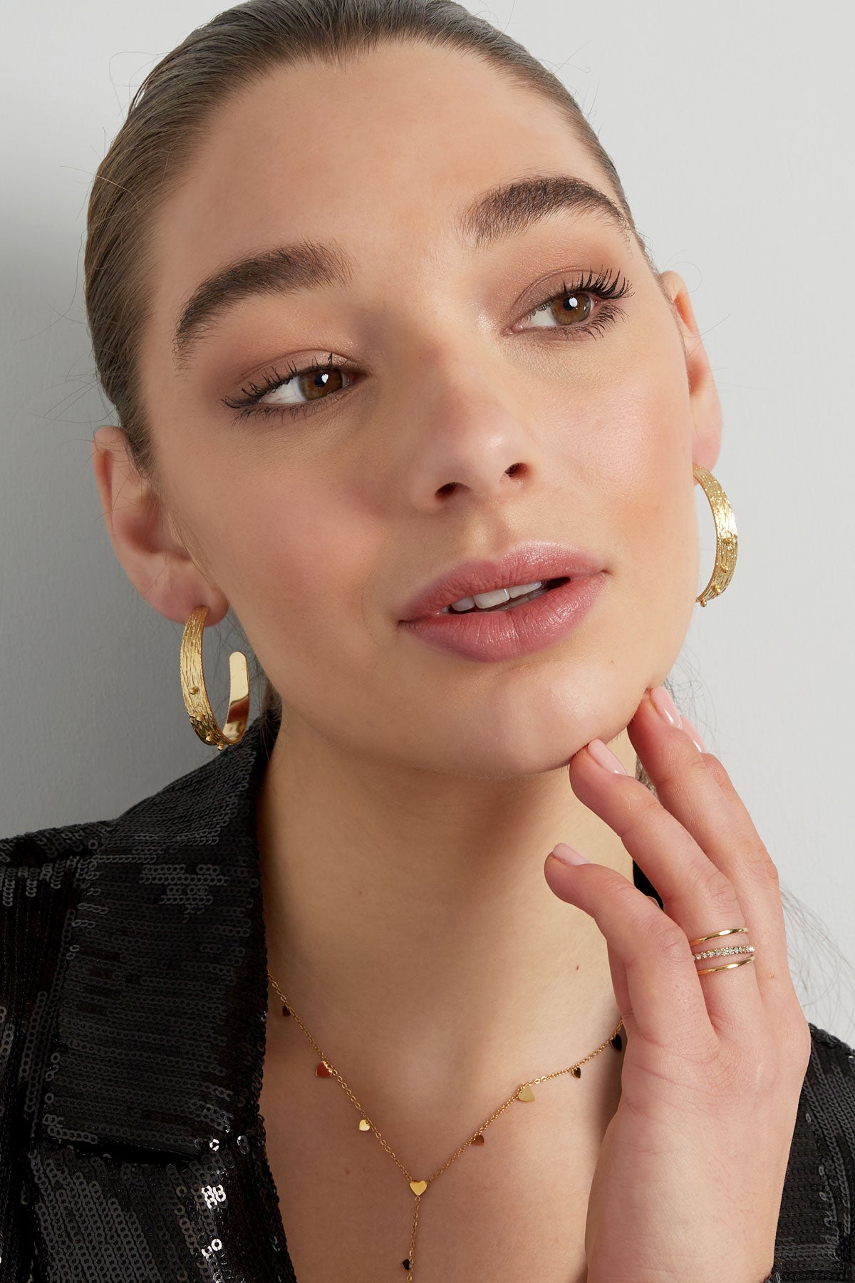 earrings moon studs