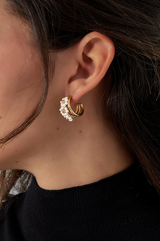 blooming beads earrings