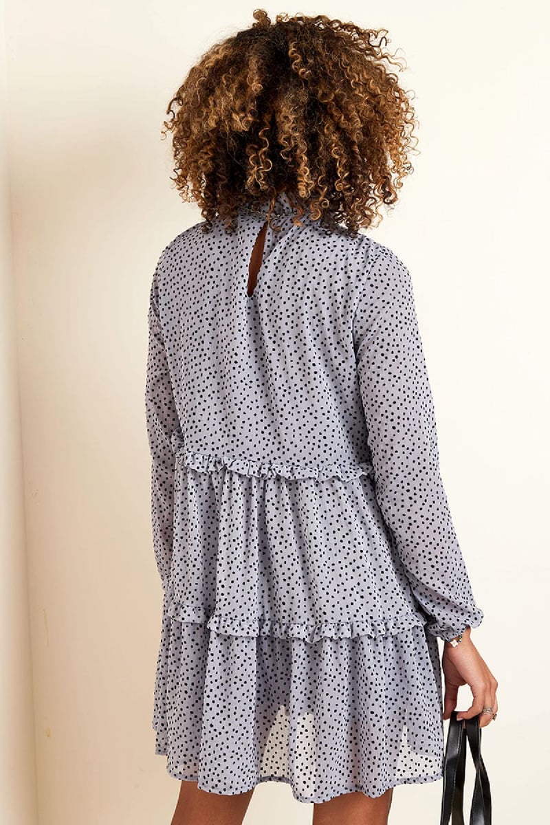Ruffle Layered Dress Green S
