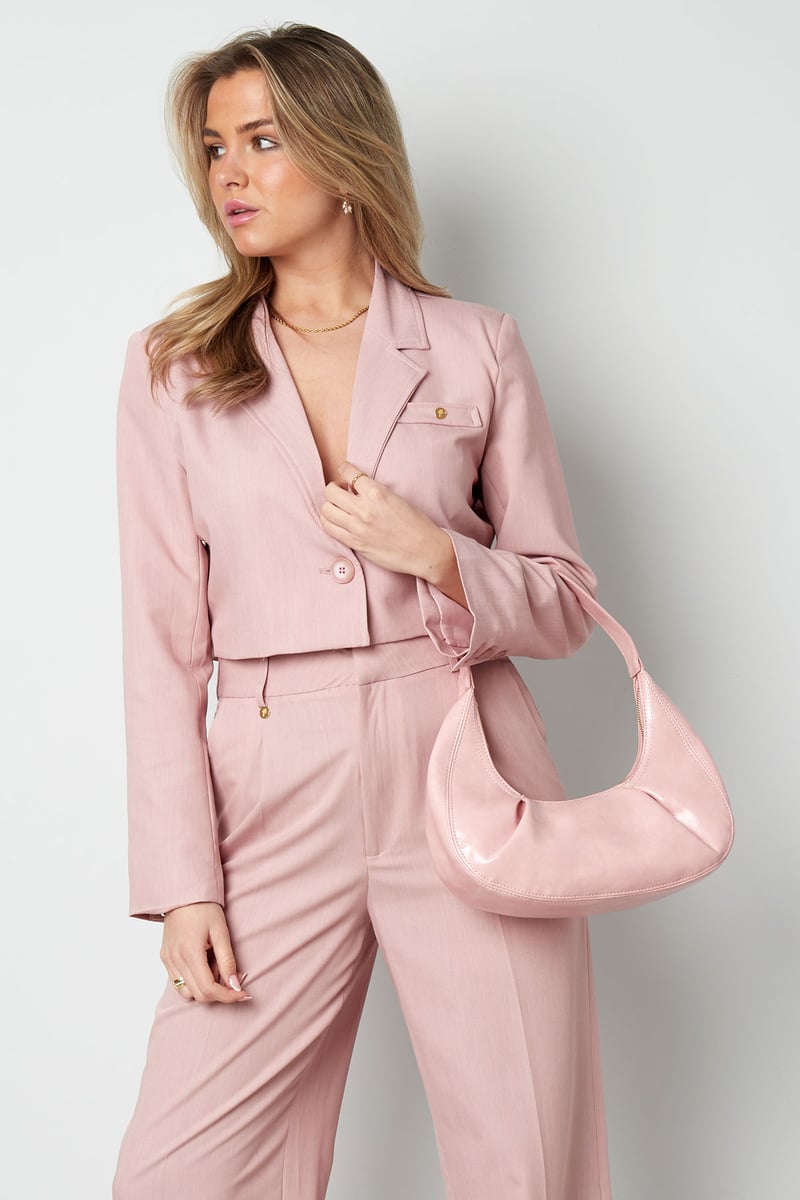 Cropped blazer - off-white