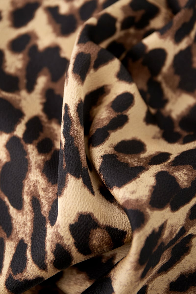 Wide trousers leopard print - brown
