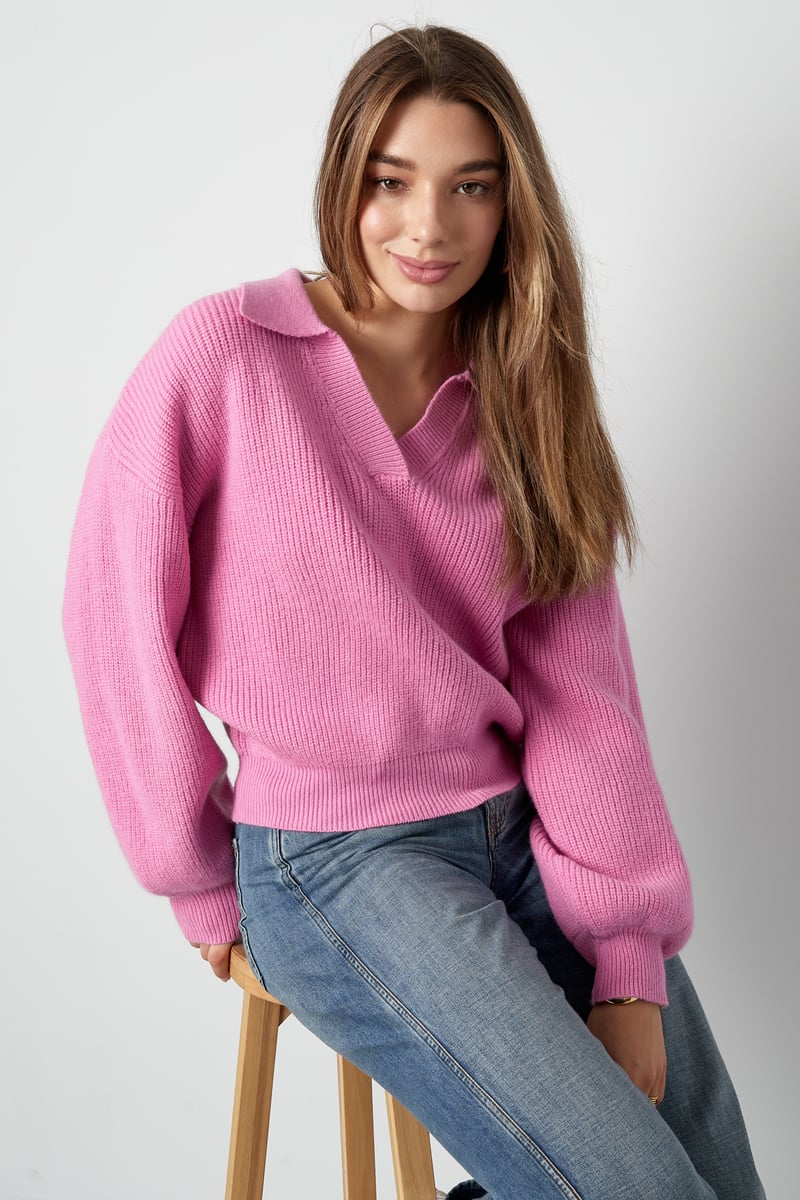 Everyday Ease sweater - fuchsia