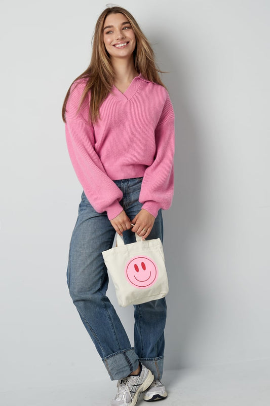 Everyday Ease sweater - fuchsia