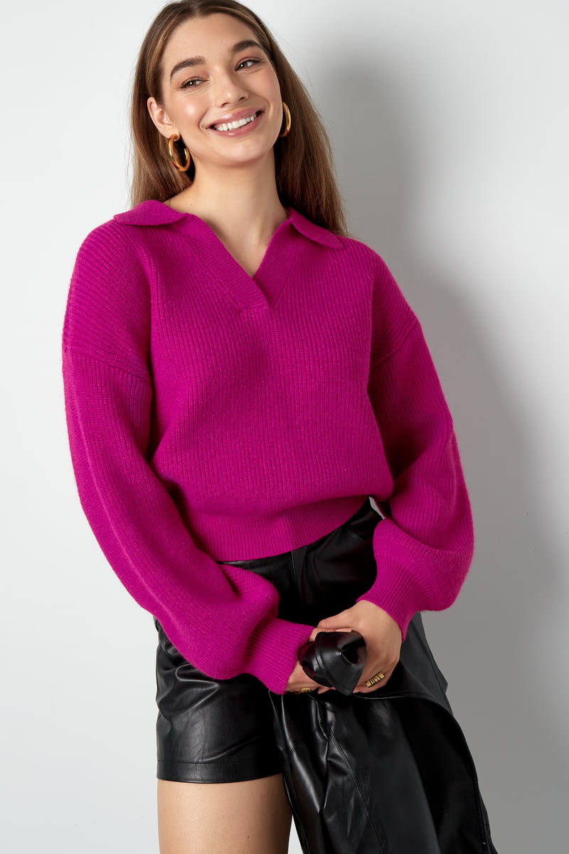 Everyday Ease sweater - fuchsia