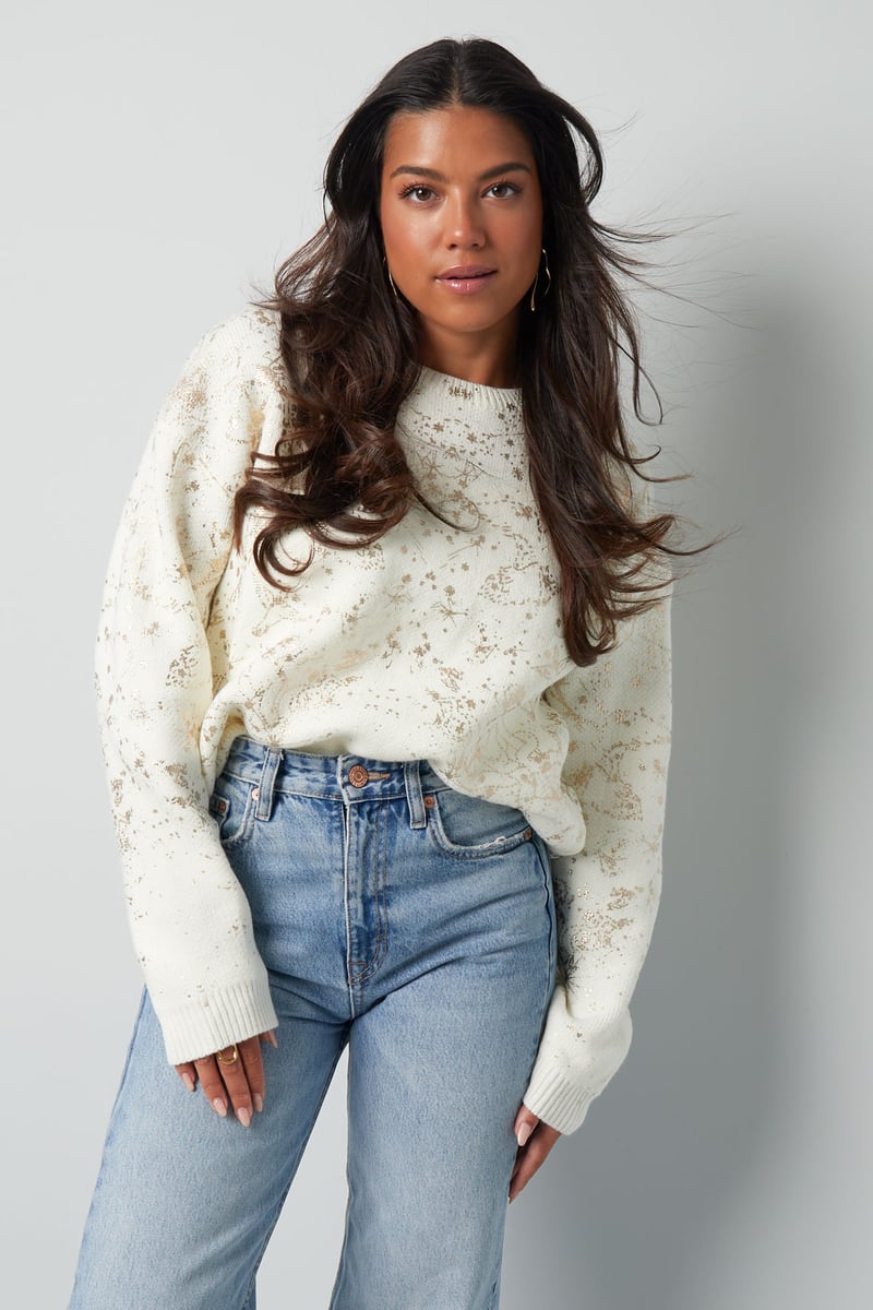 Sweater sparkle statement - black