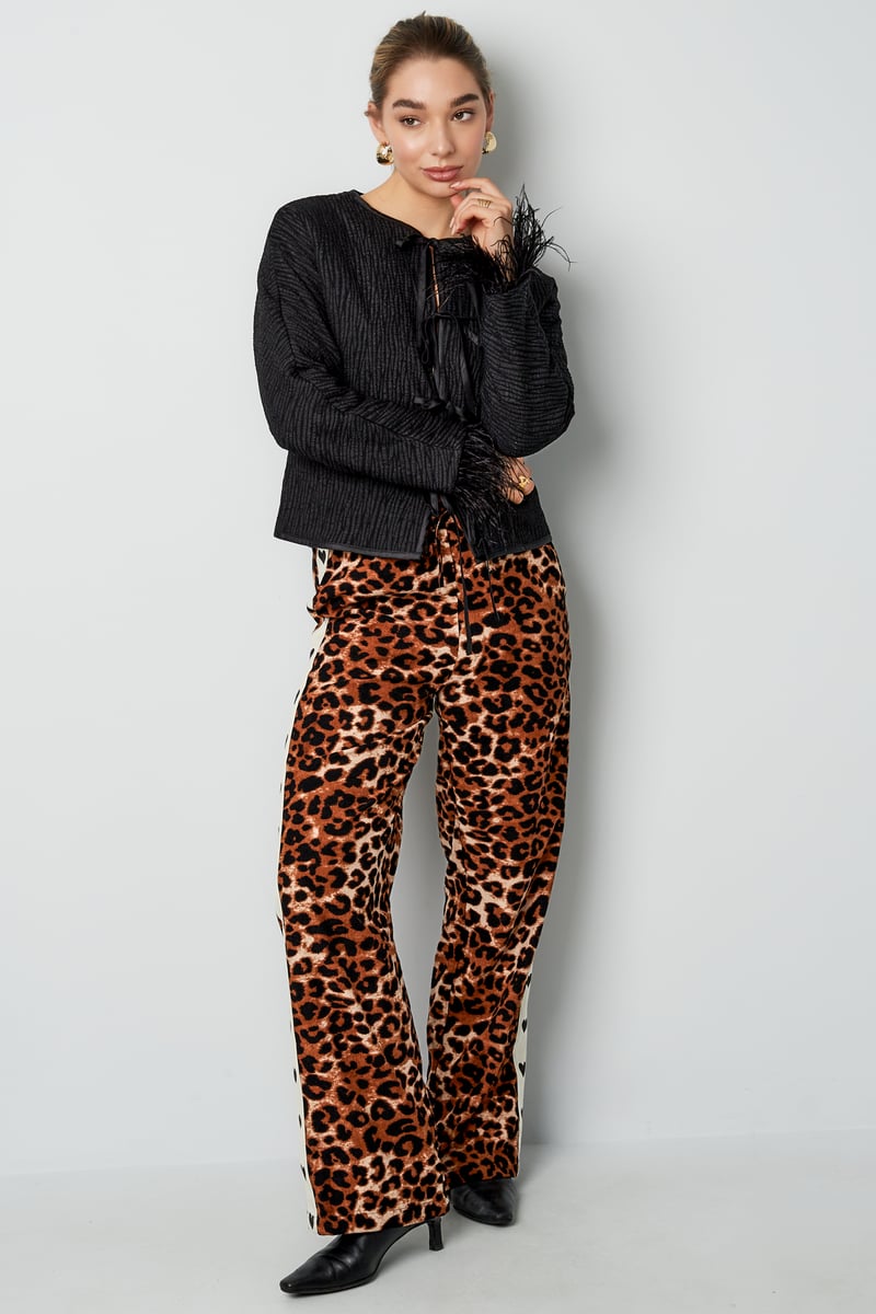 Feather Jacket Black Panther print