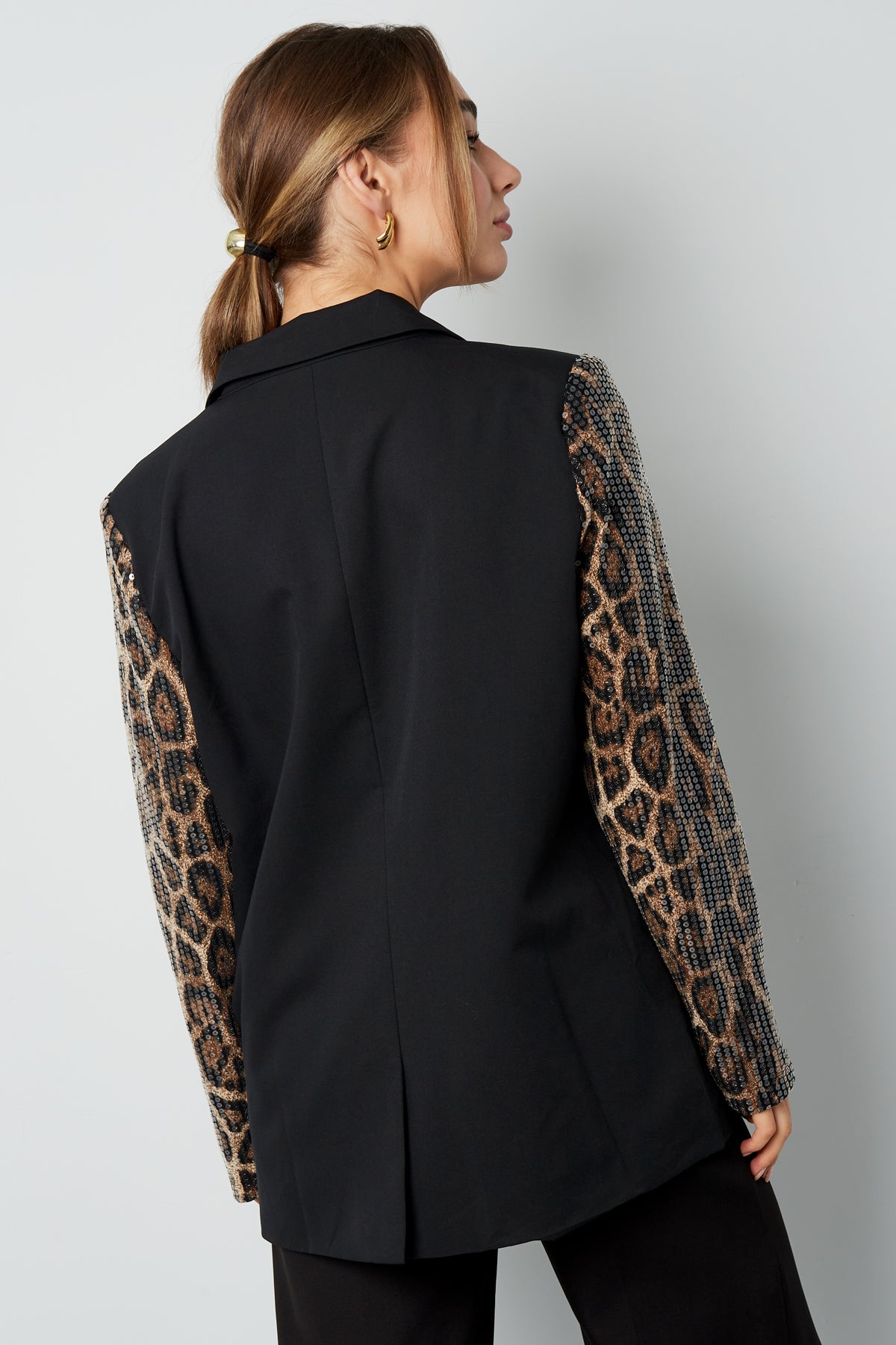 Blazer with Leopard Print