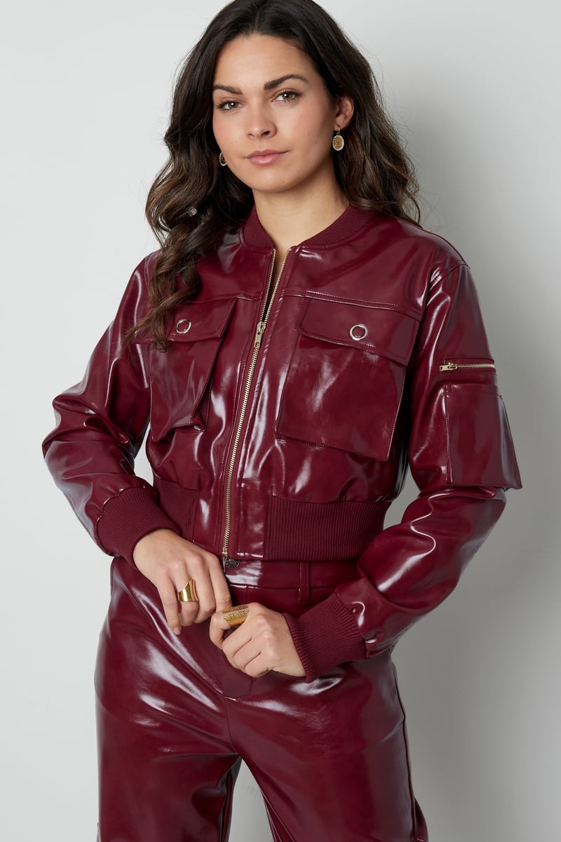 PU biker jacket - Black