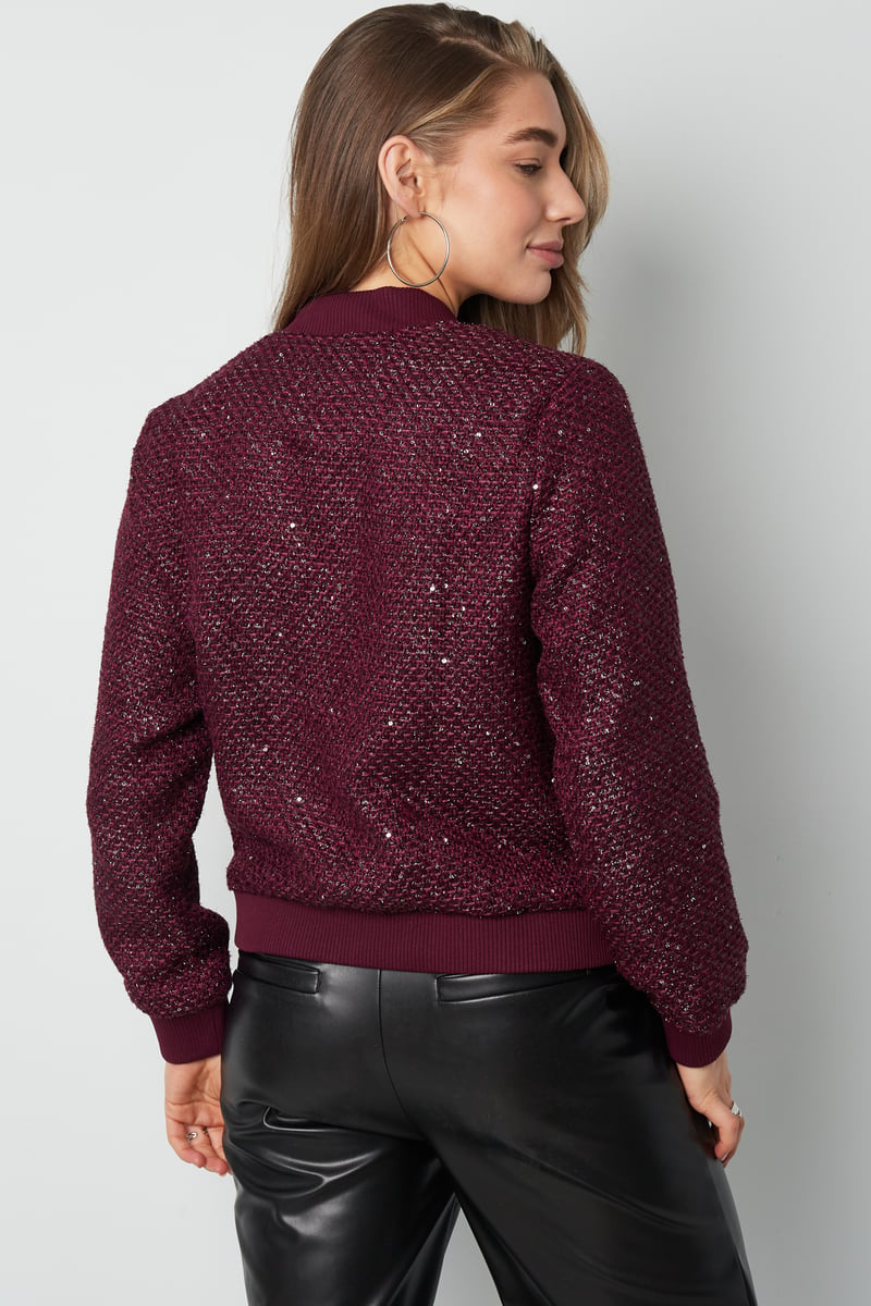 Bomber jacket sparkly day - Black