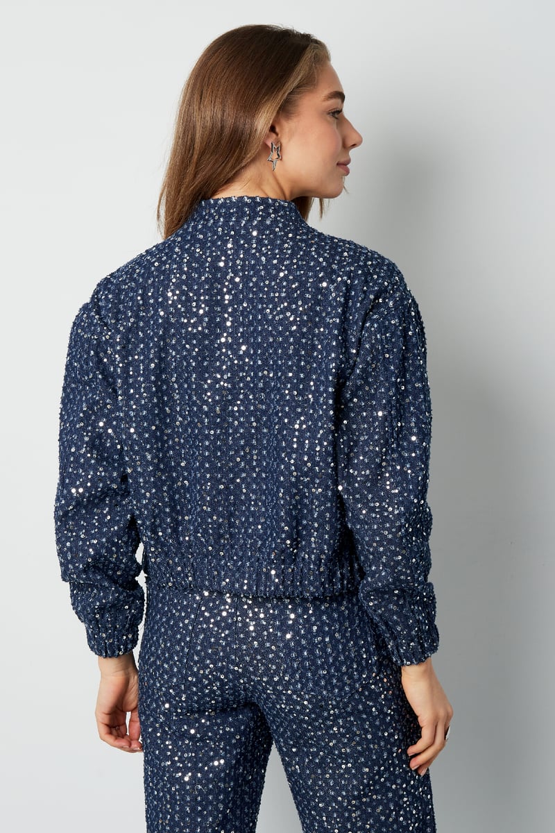 Denim jacket with sequins - Blue