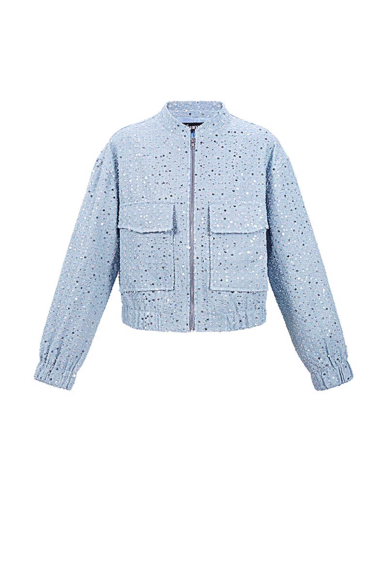 Denim jacket with sequins - Blue
