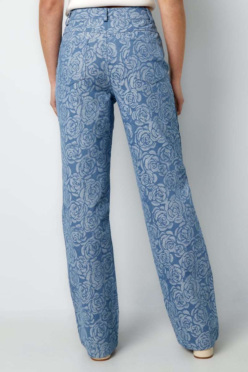 Flower fusion pants - light blue