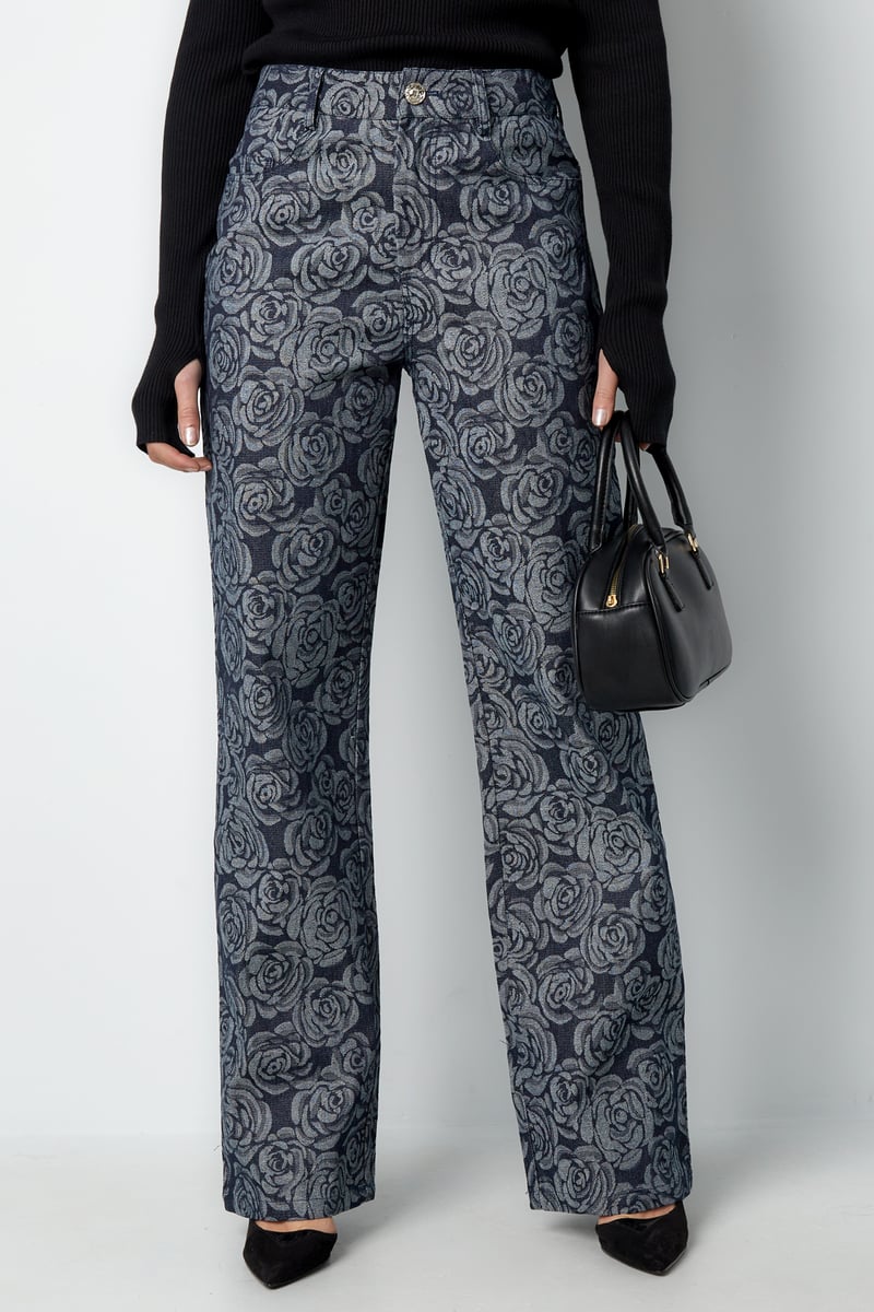 Flower fusion pants - light blue
