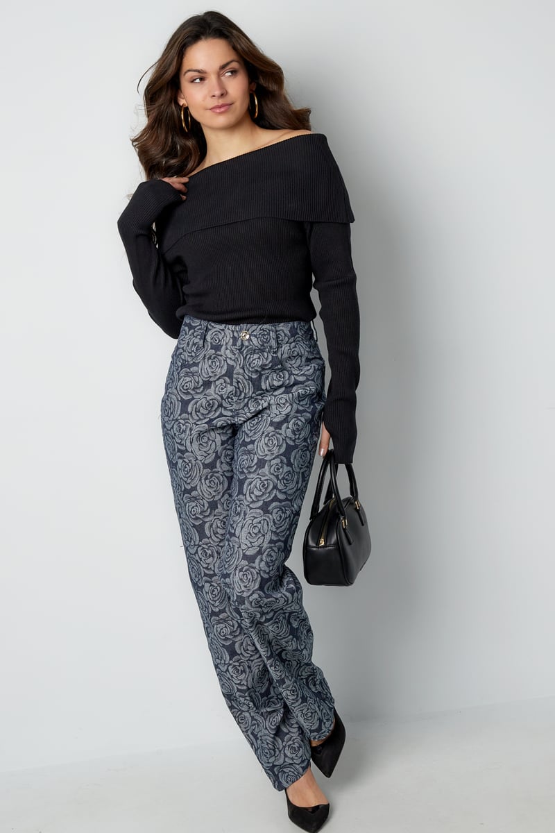 Flower fusion pants - light blue