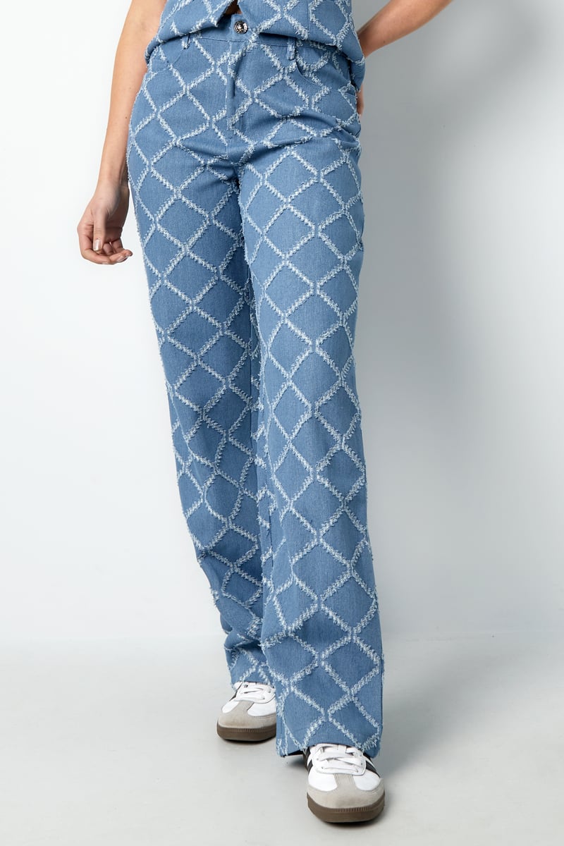 Grids of grace jeans - Light blue