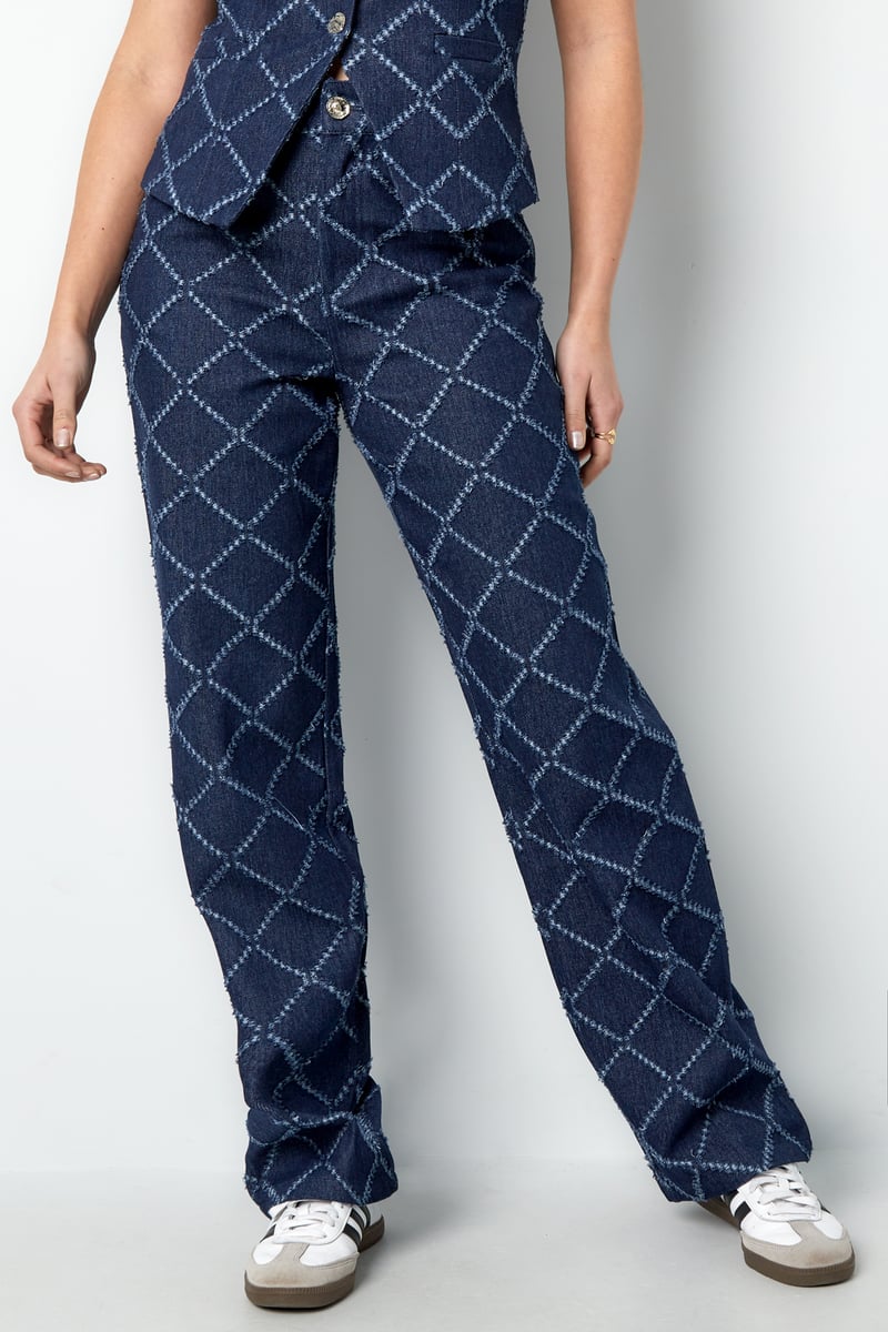 Grids of grace jeans - Light blue