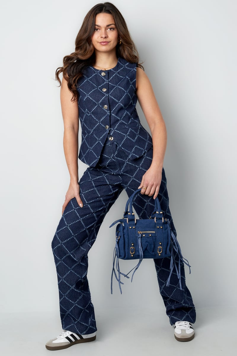 Grids of grace jeans - Light blue