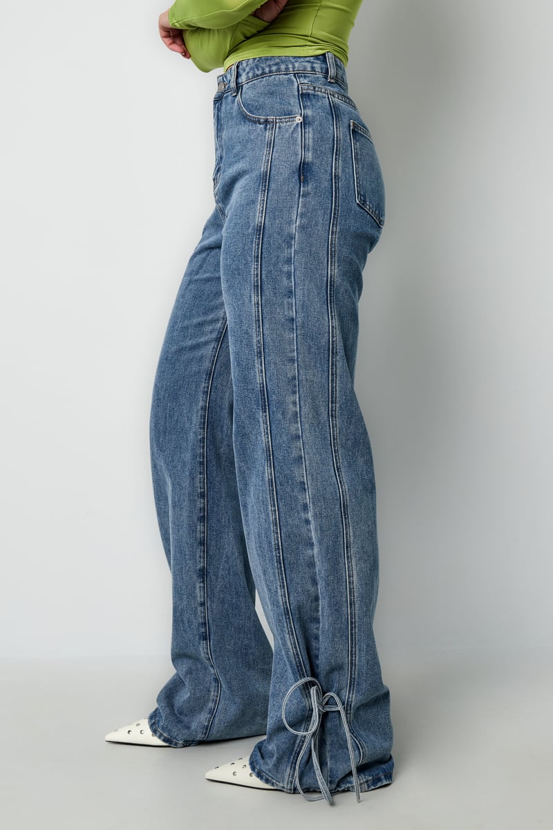 Jeans bossy bow - Blue