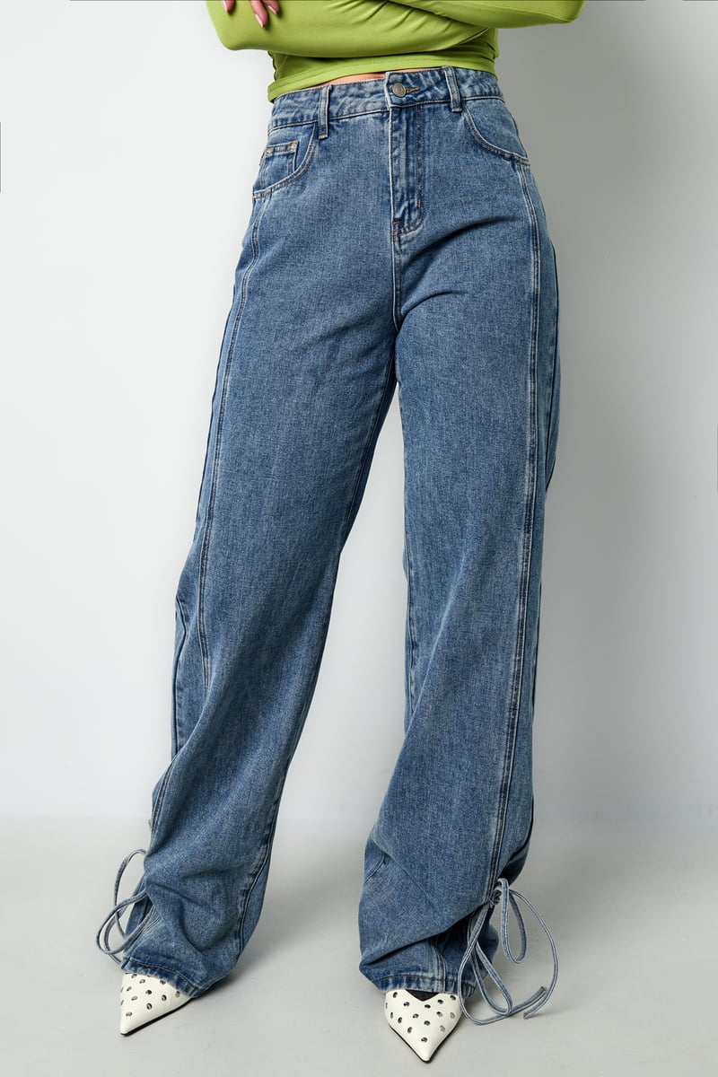 Jeans bossy bow - Blue