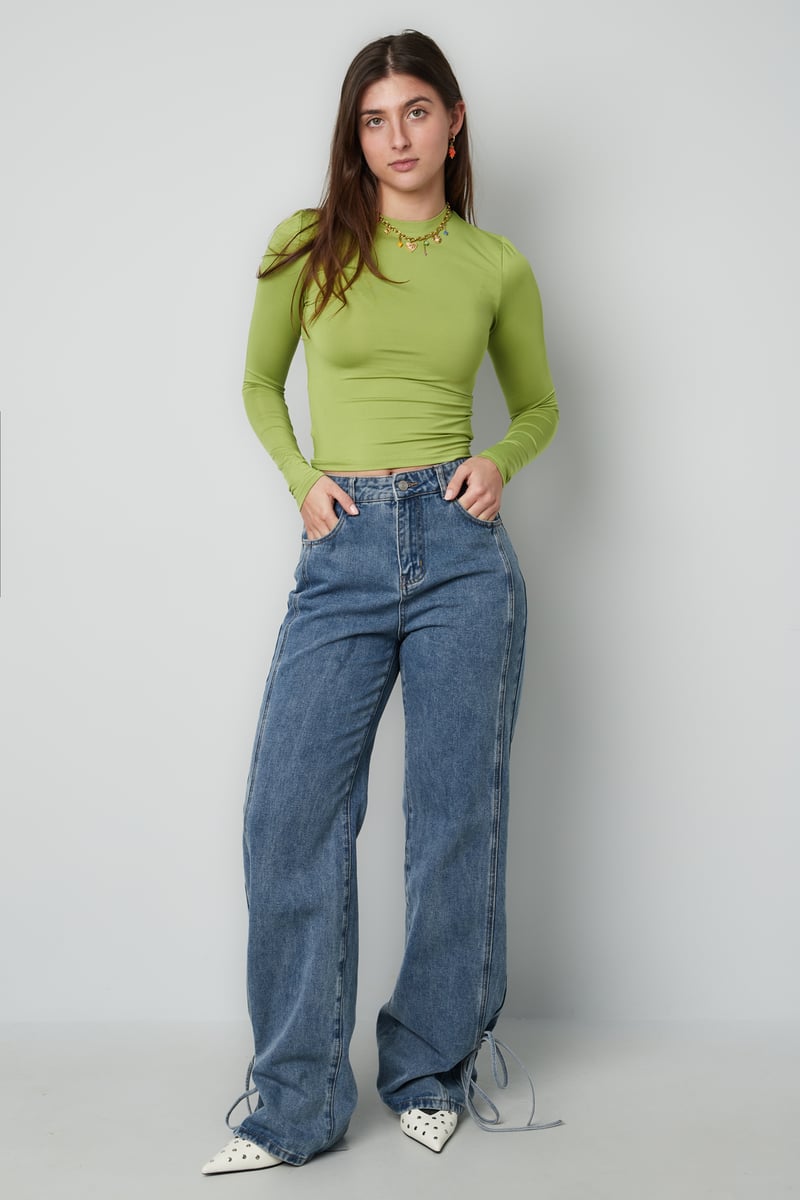 Jeans bossy bow - Blue