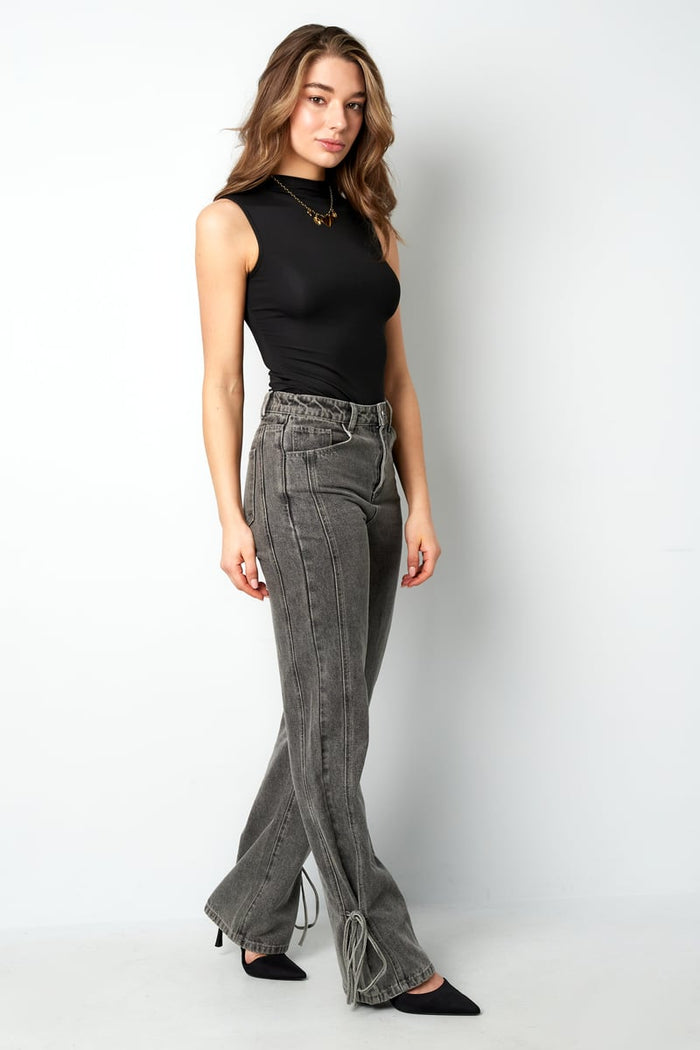 Jeans bossy bow - Blue