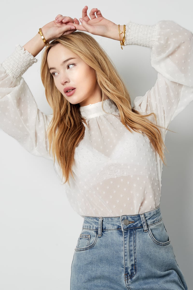 Blouse with dots