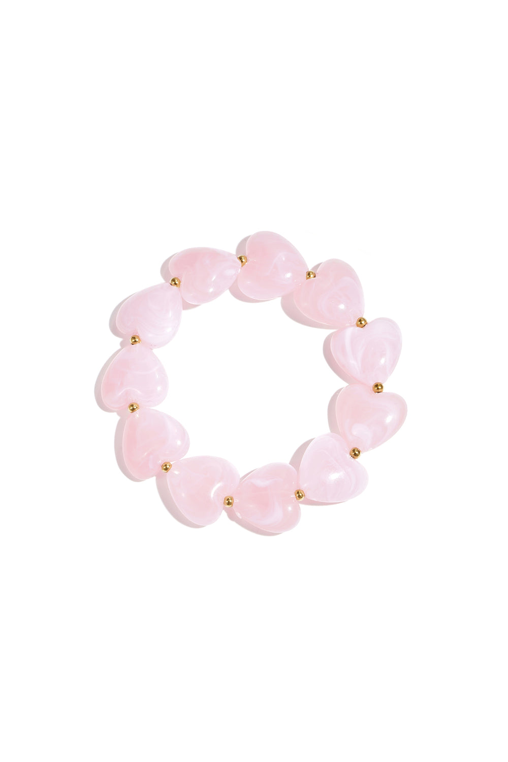 Acrylic Beaded Heart Bracelet