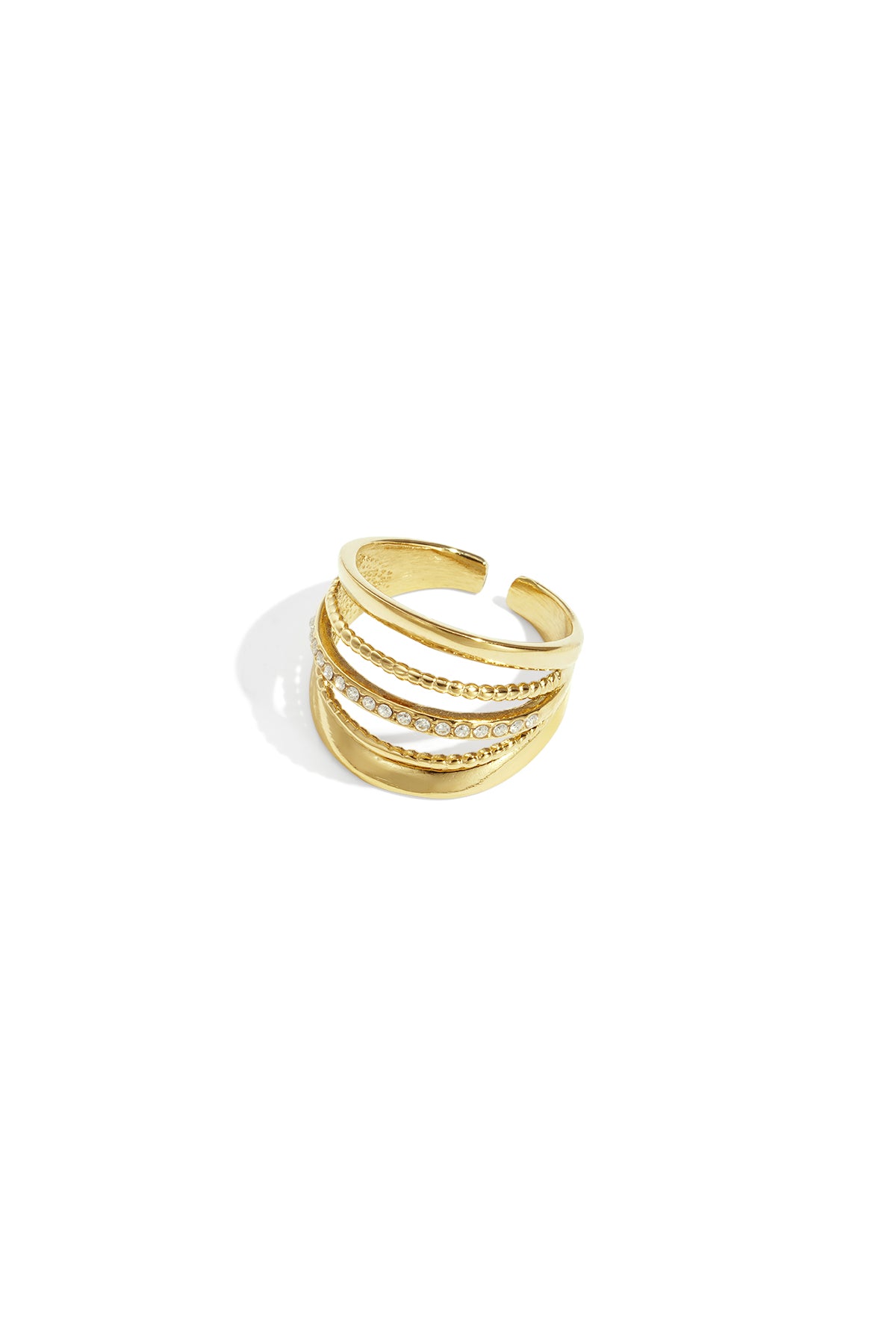 Stainless Steel Lines Ring