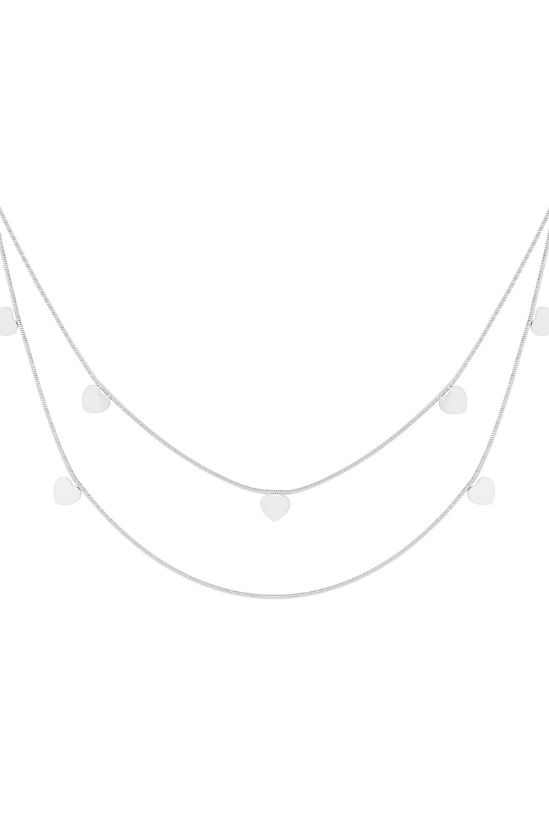 double heart necklace