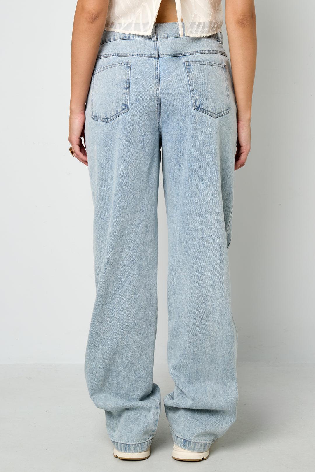 Cotton Straight Denim Pants