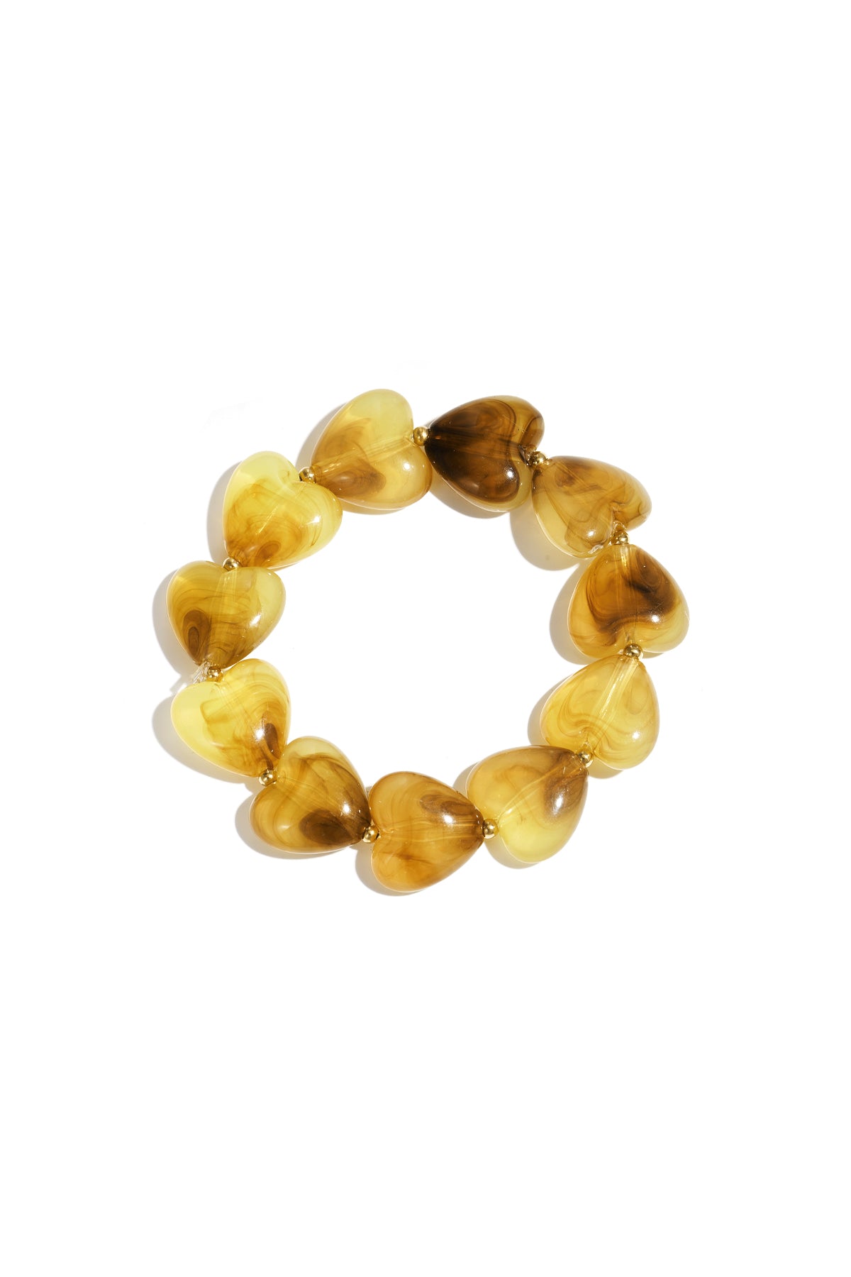 Acrylic Beaded Heart Bracelet