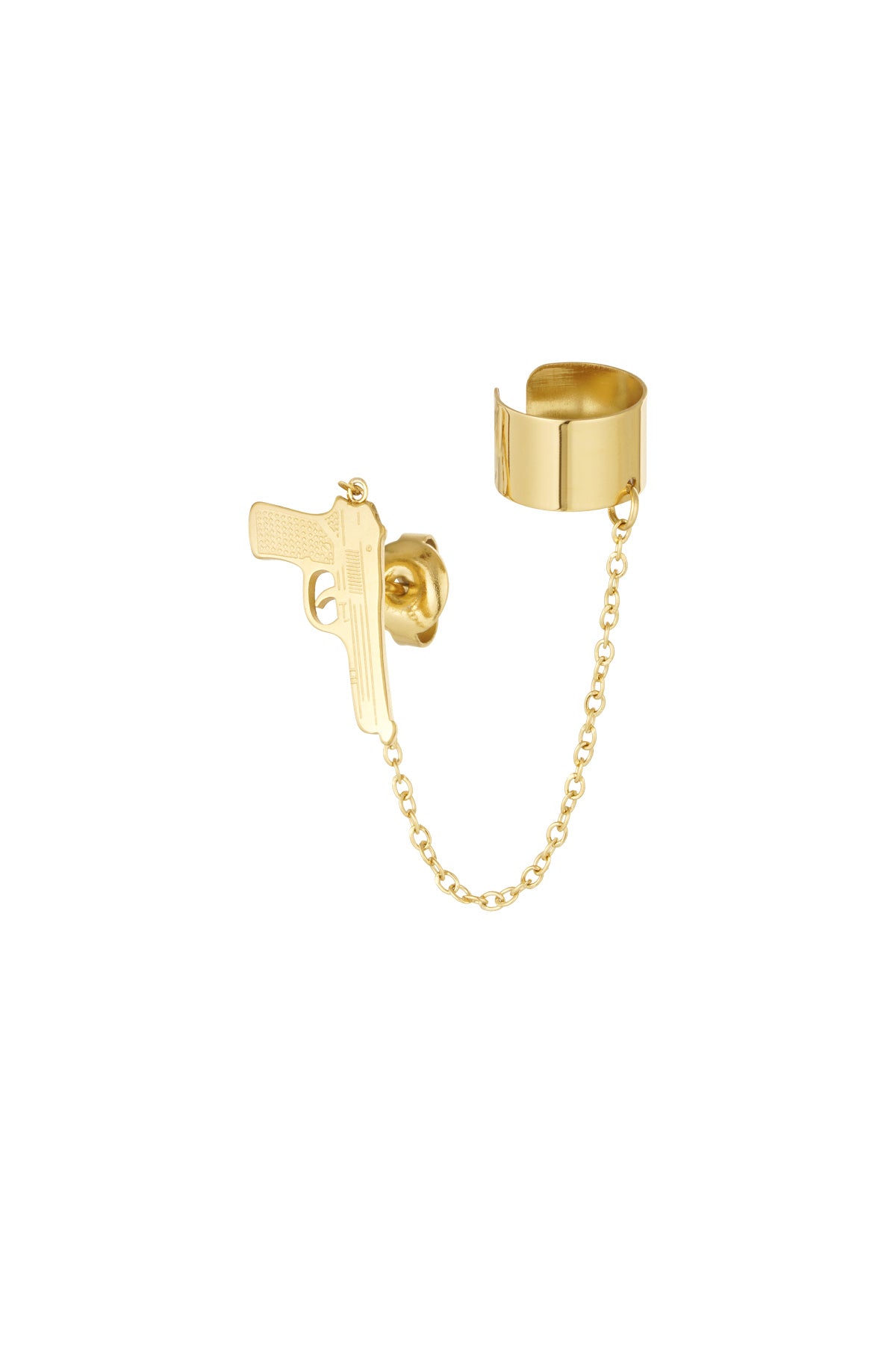 earrings gun with ear cuff