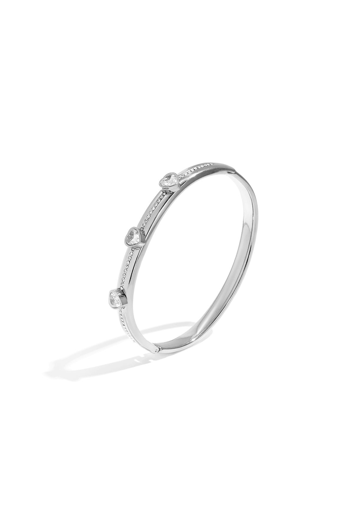 Stainless Steel Heart Bangle
