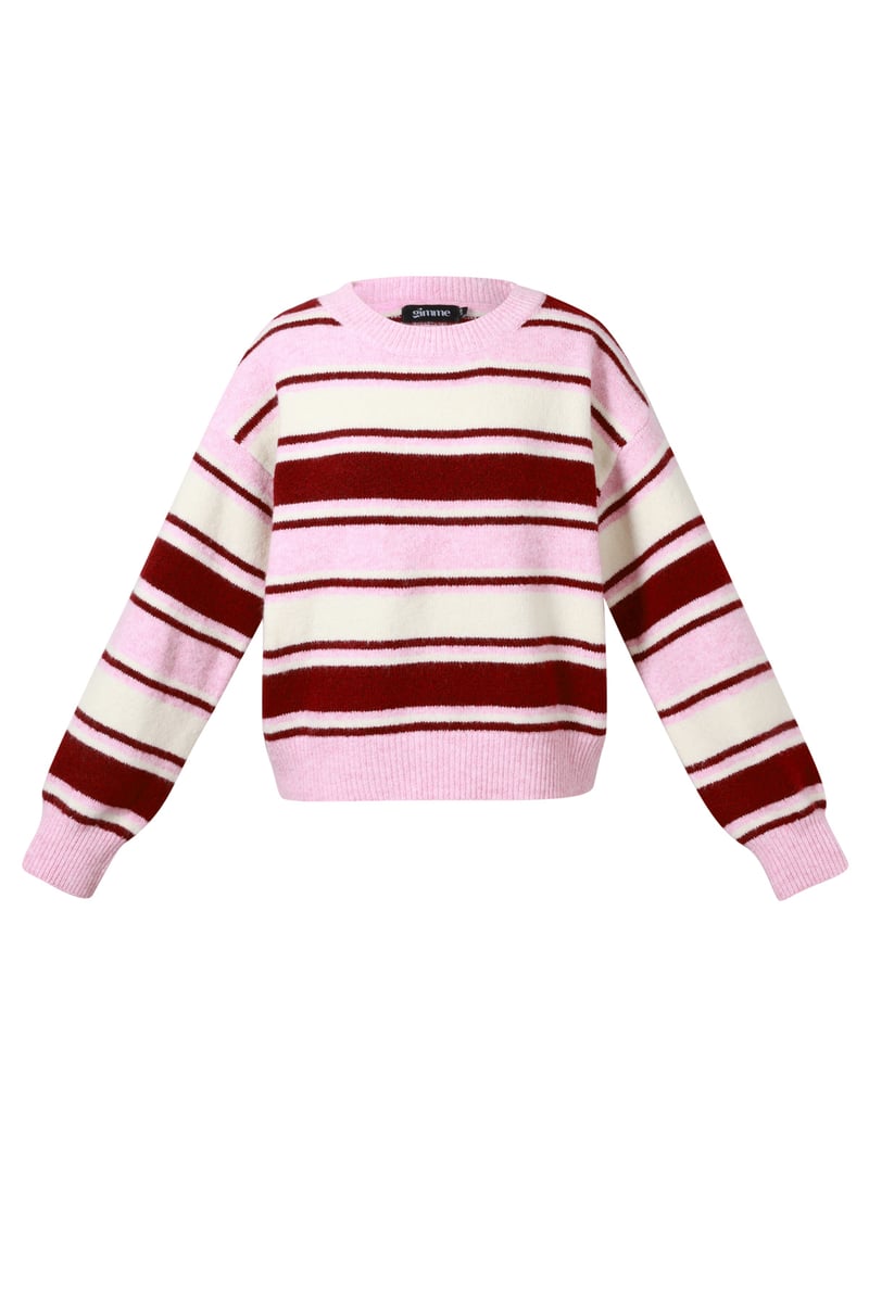 Polyester Casual Stripes Knit Sweater