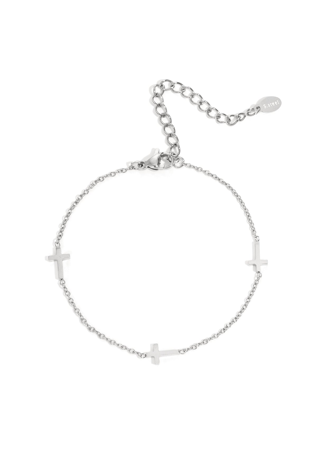 Stainless Steel Cross Bracelet