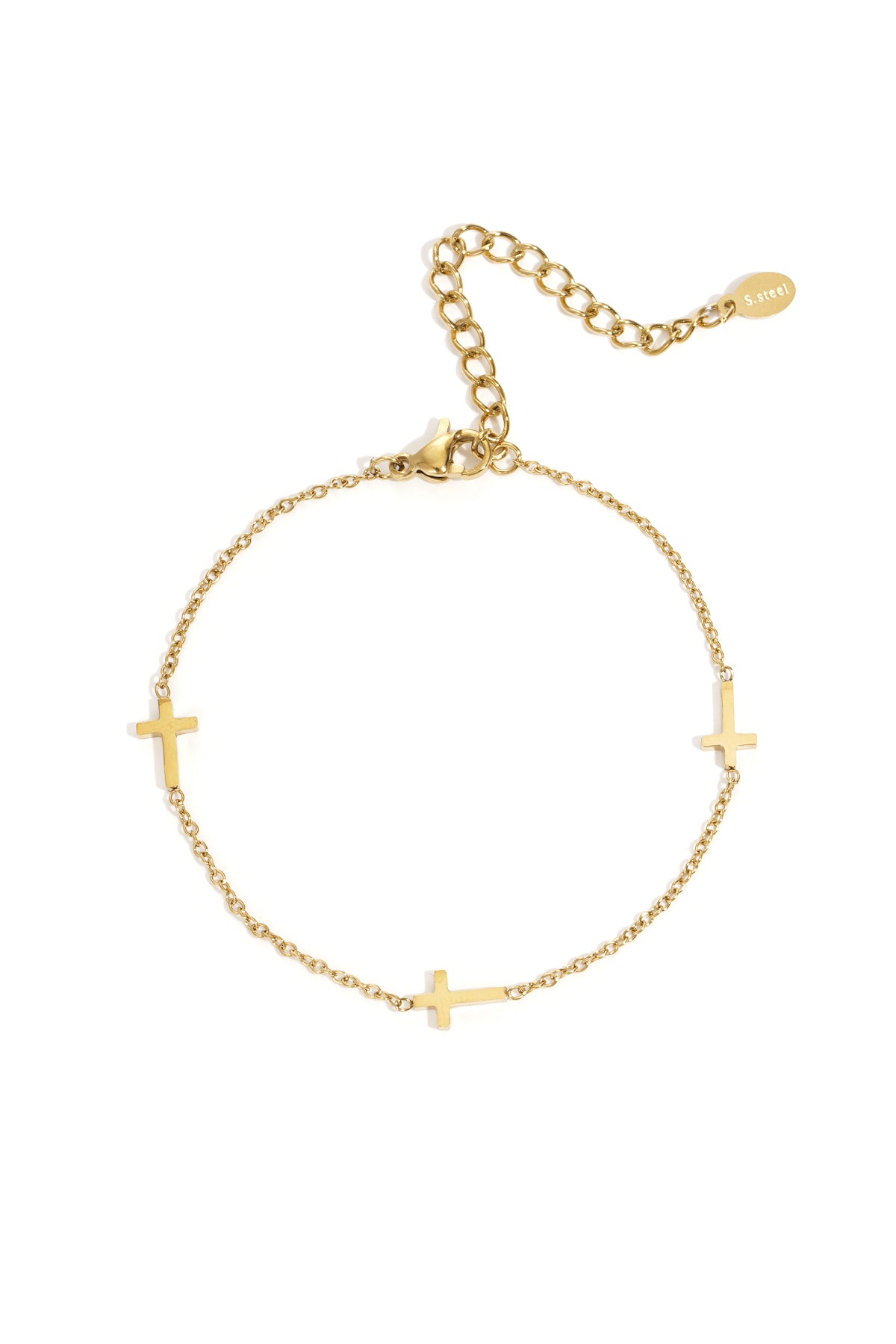 Stainless Steel Cross Bracelet