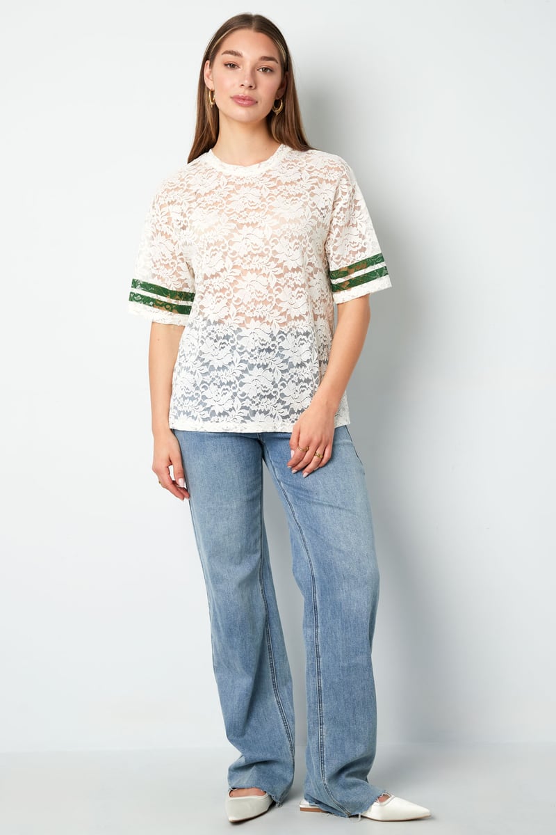 Lace American T-shirts - White