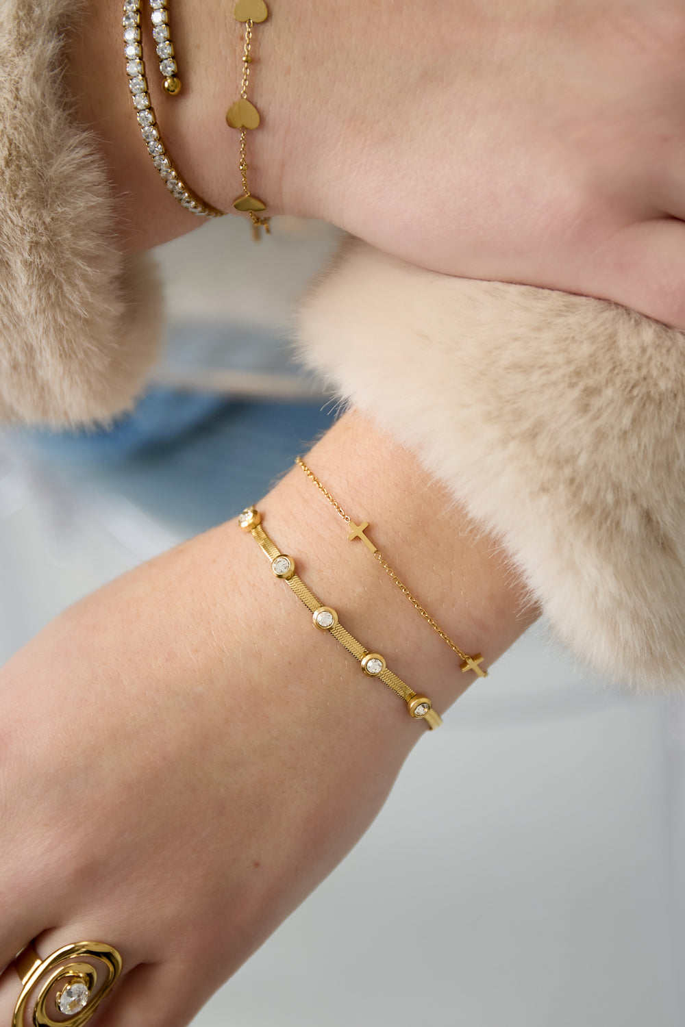 Rhinestone Chain Bracelet