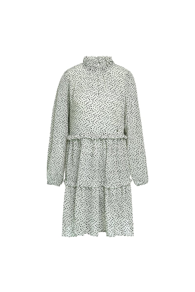 Ruffle Layered Dress Green S