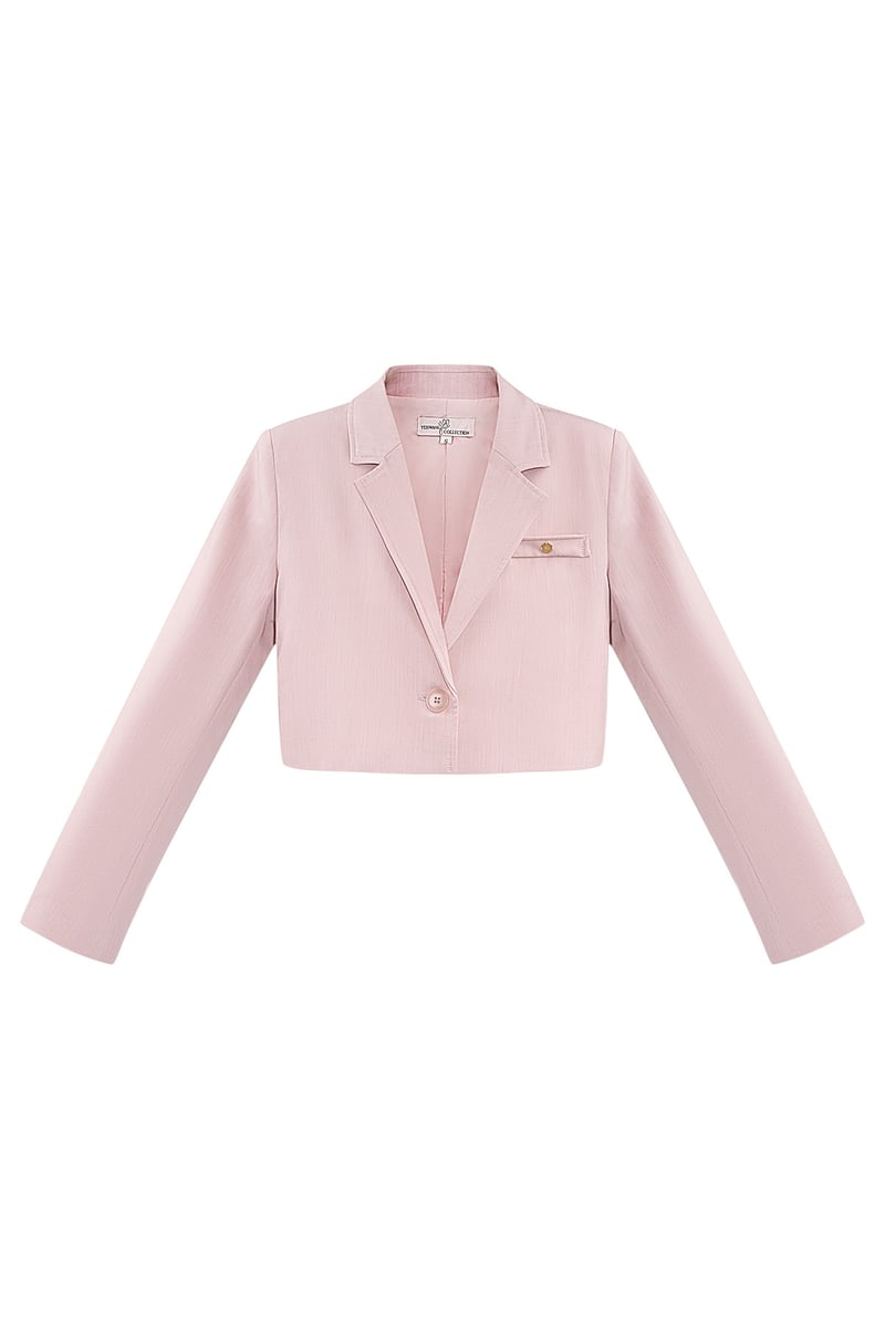 Cropped blazer - off-white
