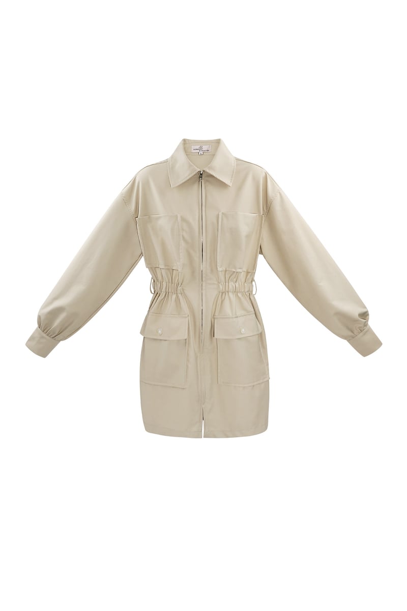 Long sleeve playsuit - off-white 